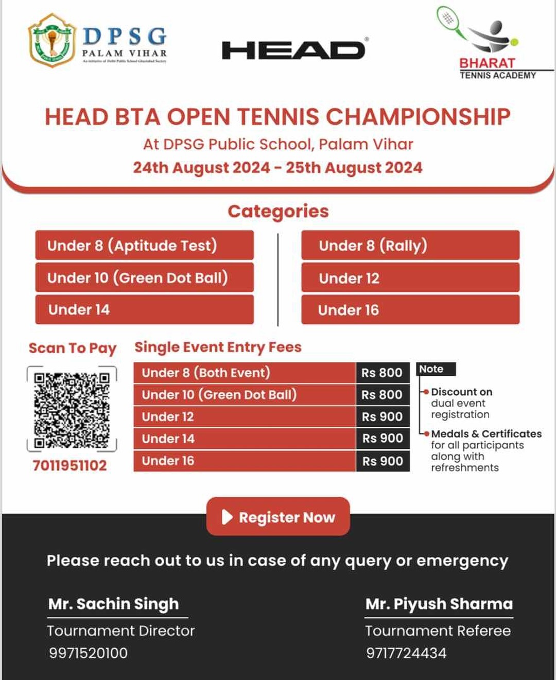 Join us for the Head BTA Open Tennis Championship!